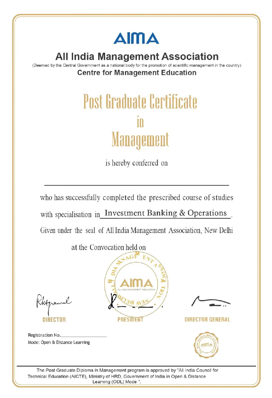 PGCM - IB Certificate