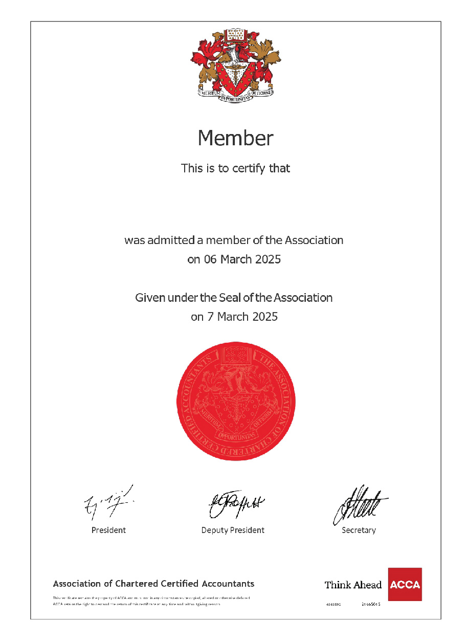 ACCA Certificate